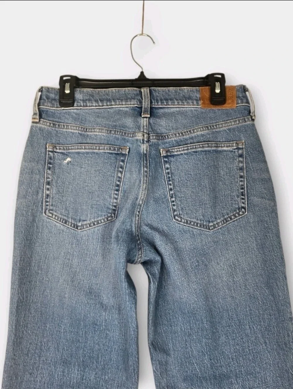 J. Crew 90s Classic Straight Leg High Rise Jean Slit Knee Womens Size 27 NEW